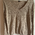 Béžový svetr s kamínky, vel. M, zn. Mango