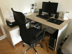 Pracovní stůl + kancelářská židle