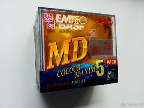MiniDisc BASF 74 Colour 5 pack