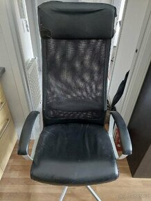 IKEA Markus kožené křeslo / kancelářská židle - 1