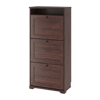 IKEA botník Brusali, hnědá, 61x30x130 cm, skvělý stav