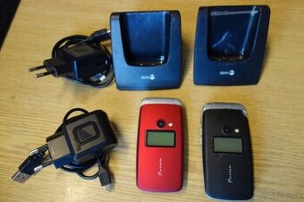 Véčko - mobilní telefon Primo 413 černý / červený
