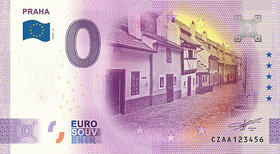 Euro 0 – motiv Praha – Pražský hrad – Zlatá ulička