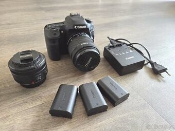 Canon EOS 80D + 2 objektivy + 3 baterie