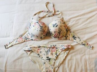 Tělové push up plavky s květinami