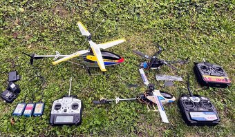RC vrtulníky TŘI - MJX, Skyartec, RE3LY + příslušenství