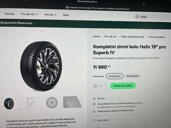 Kompletní zimní sada 19" - NOVÁ ŠKODA SUPERB