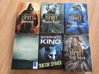 Nabízím prakticky nové knihy od S. Kinga, P.V Brett a Kariky