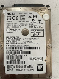 HDD 2,5 HGST 750Gb