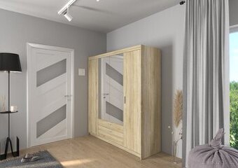 Velká šatní skříň dub sonoma