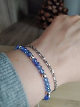Set náramků modrý ocel