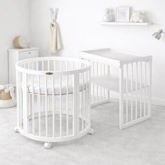 Dětská postýlka Royal Sleep 9v1 s matracemi – jako nová