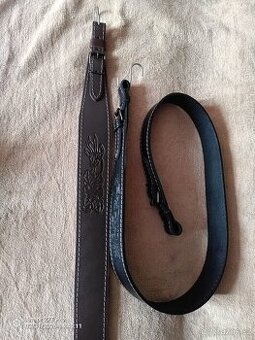 Kožený řemen na zbraň - motiv srnec