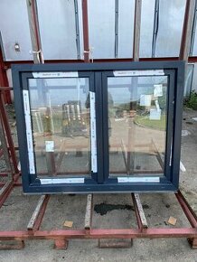 Nové okna dvoukřídlé, Antracit/bílá izolační dvojsklo