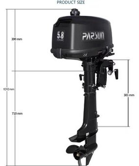Nový Lodní motor PARSUN 5.8hp 2 takt - 1