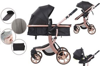 Kočárek Mama Kiddies Sun Black ELITE 2 v 1