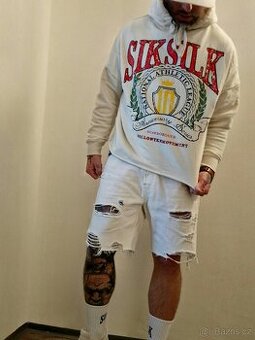 Krémová, béžová mikina Siksilk