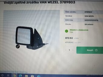 Levé zrcátko Opel