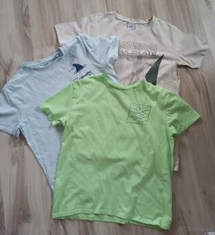 3x chlapecké letní tričko v. 170