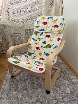 Detske kreslo Ikea poang /dinosauri