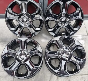 16"NEJET ČERNÉ ALU DISKY 4x108 FORD FIESTA-7+ČIDLA