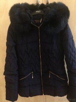 Bunda modrá s kapucí