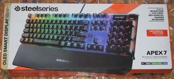 SteelSeries Apex 7, magnet. podložka, OLED display,USB hub - 1