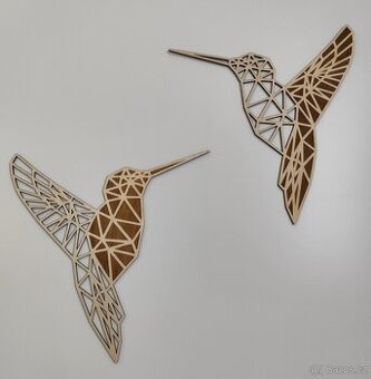 Gravírovaní kolibříci - dekorace