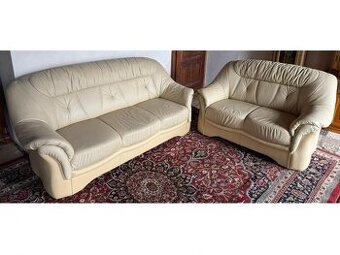 Luxusní kožená sedací souprava 3+2, 3218