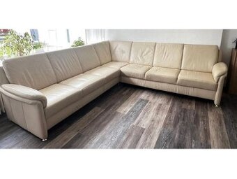 Moderní rohová kožená sedací souprava, 3151