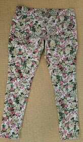 květované elastické džíny, vel. 48