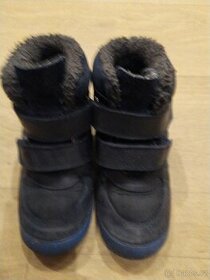 Chlapecké zimní kožené barefoot boty vel. 34 zn. DD step - 1