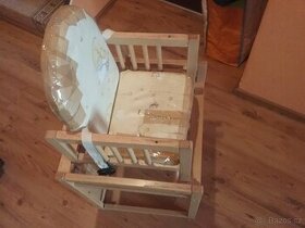 Dětská sedačka rozkládací na stoleček a židličku
