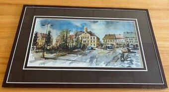 Obraz Karel Vondráček, Česká Skalice, akvarel 30x50