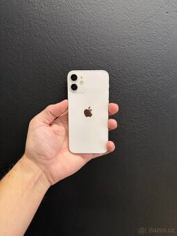 APPLE IPHONE 12 MINI 64GB-BÍLÝ,KRÁSNÝ STAV,BATERIE 100%