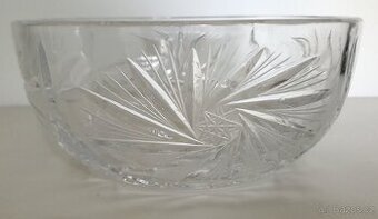 Skleněná mísa. Česká výroba 25cm těžkého křišťálu - 1