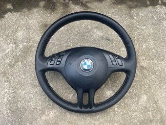 Volant bmw e46 tříramenný s multifunkcemi PĚKNÝ STAV
