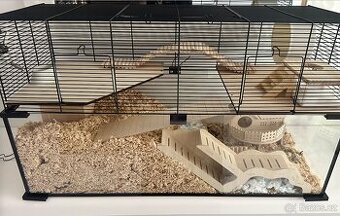 Komfortní klec se skleněným dnem comby vetro nature plus
