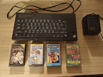 Zx Spectrum 48k + 4 originál hry + originál zdroj + MOD +