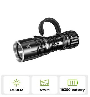 svítilna EDC Wurkkos TD07 1300 L, USB,LED,1100mAh ,479 metrů