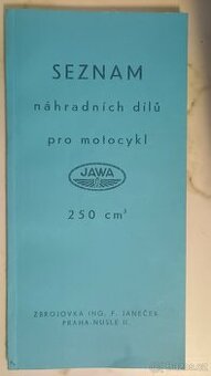 Seznam náhradních dílů JAWA 250 cm³ – originál