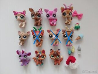 Lps littlest pet shop lišky, koloušci, drak, srnka a doplnky