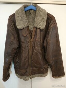 Kožená pilotní bunda s kožíškem - 1