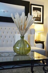 Skleněná váza zelené sklo