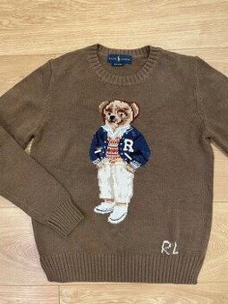 Dámský elegantní svetr Polo Ralph Lauren POLO BEAR hnědý