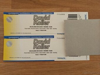 David Koller Forum Karlín 26.3.2026 dvě vstupenky stání