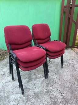 Židle venkovní stohovací (kovová, pevná)