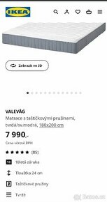 IKEA matrace Valevag