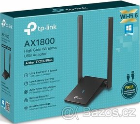 WiFi 6 adaptér TP-LINK Archer TX20U Plus AX1800, jnový, zár+