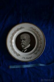 Porcelánový talíř portét Masaryk